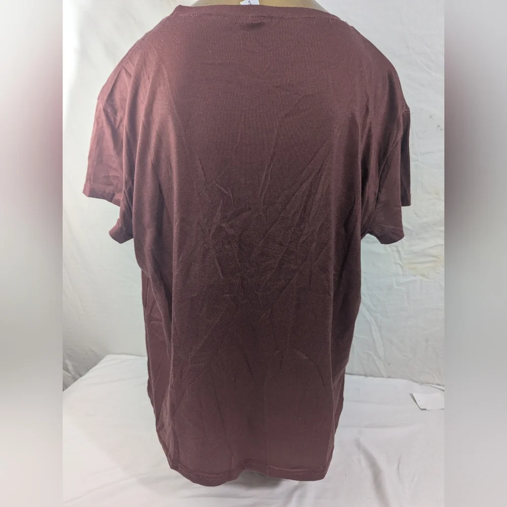 Chicyea Tee Shirt Brick Red Celestial Moon, Planets And Iilluminati Eye XL - Picture 2 of 7
